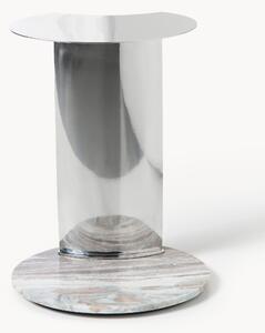 Tavolino rotondo con base in marmo Kerrington