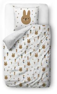 Biancheria da letto singola per bambini in cotone sateen 140x200 cm Sweet Bunnies - Butter Kings