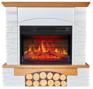 Camino elettrico ArtiFlame Roxwell AF23BS con riscaldamento da 1800 W, effetto fiamma realistico, illuminazione a LED, telecomando, timer, colore nero