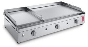 Planet Piastra Barbecue a Gas Chef 80 Mix.L Acciaio Inox 3 Bruciatori Liscia e Rigata