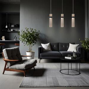 Lampada a sospensione decorativa moderna, tubo trasparente, elementi cromati, LED a colori variabili 6W AMBIENTE Light Prestige
