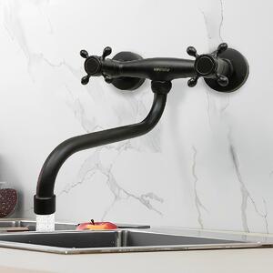 Solidchoice - Rubinetto da cucina a parete, design classico, con braccio girevole