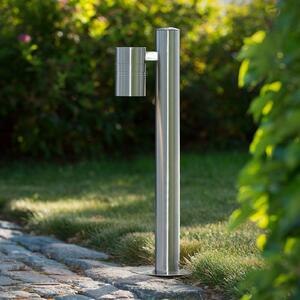 Lucide Lampione ARNE, color cromo, a 1 braccio. Altezza 50 cm, IP44, LED GU10 ARNE, Cromo / Argento, Metallo, Moderno