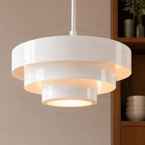 Lampada a sospensione Tivra Lindby, dimmerabile, Bianco / Opale, Soggiorno / Sala da pranzo, Metallo, Design, Lampada a sospensione