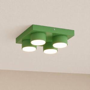 Plafoniera soffitto Brix TK Lighting, dimmerabile, Verde, Soggiorno / Sala da pranzo, Metallo, Moderno, Plafoniera