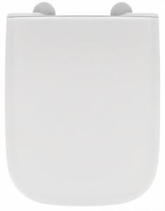 Schläfer 4649106 - Sedile Copriwater slim Ideal Standard Serie I Life A originale (T481201), Tavoletta WC in Termoindurente Bianco Lucido, Cerniere in Acciaio, Ricambio con Forma Dedicata, 44 x 36 cm