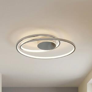 Plafoniera a LED Maire Lucande, dimmerabile, Cromo / Argento, Soggiorno / Sala da pranzo, Alluminio, Moderno, Plafoniera LED