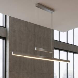 Trio Lighting Lampada LED a sospensione Trajan, 2.700-5.000K, nichel opaco dimmerabile, Alluminio / Grigio / Zincato, Soggiorno / Sala da pranzo, Metallo, Moderno