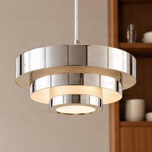 Lampada a sospensione Tivra Lindby, dimmerabile, Cromo / Argento, Soggiorno / Sala da pranzo, Metallo, Design, Lampada a sospensione