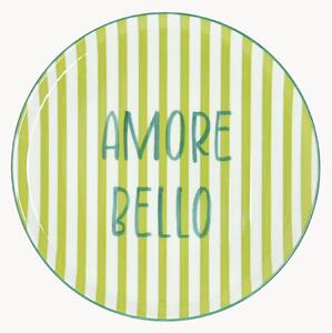 Piatto rotondo per pizza Cinzia Amore Bello Righe