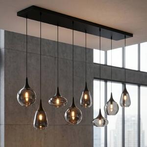 Trio Lighting Lampada a sospensione in vetro Lumina, dimmerabile, Nero, Soggiorno / Sala da pranzo, Vetro, Lampada a sospensione