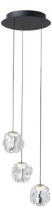 LOOM DESIGN lampada LED a sospensione Ice Ball 3, trasparente, acrilico dimmerabile, Chiaro / Trasparente, Soggiorno / Sala da pranzo, Plastica, Moderno