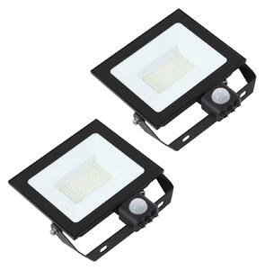 Applique da esterni a LED con sensore Maikel PRIOS, Nero, Alluminio, Moderno, Applique LED da esterni