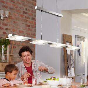 B.K. Licht Lampada a sospensione Dina, Alluminio / Grigio / Zincato, Soggiorno / Sala da pranzo, Metallo, Moderno, Lampada a sospensione