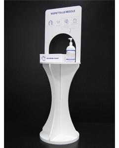 Colonnina piantana porta Igienizzante GEL da Terra plexiglass pi� contenitore guanti 45x45xh145 cm - spessore 5 mm per farmacie , ed attivit� commerciali che necessitano di igiene