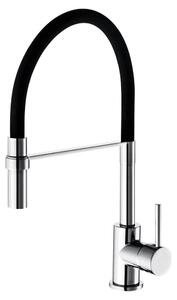 Schläfer 35516010 | Miscelatore Lavello Cucina Cromo, Bocca Girevole 360°, Rubinetto Cucina Professionale con Doccetta Orientabile, Miscelatore Lavello con Doccino Serie Focus in Ottone