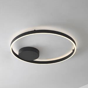 Plafoniera smart Moise Lucande, dimmerabile, Nero, Soggiorno / Sala da pranzo, Alluminio, Moderno