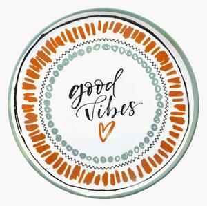 Set di 6 piatti pizza rotondi Cinzia Good Vibes
