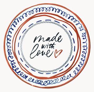 Set di 6 piatti rotondi per pizza Cinzia Made With Love