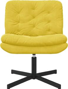 VidaXL Sedia girevole relax giallo 63 x 75 x 76 cm Velluto