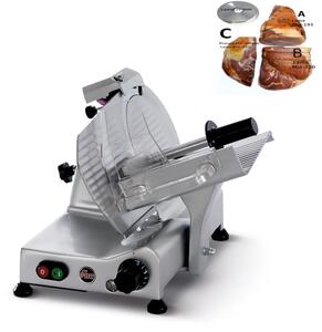 Affettatrice CE Professionale a Gravit� FAC F220 AF con affilatoio Fisso per lama 58x42xh34 cm - Lama 220 mm - 13,5 Kg in lega leggera di alluminio