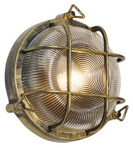 Lampada da parete e da soffitto per esterni oro antico rotonda IP44 - Noutica