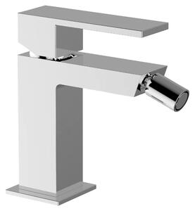 Schläfer 29505015 | Miscelatore Monocomando per Bidet Bagno serie Style con Scarico automatico 1 1/4, Rubinetto Monoforo Quadrato Cartuccia diam25mm Cromo Argento, Italy
