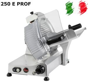 Affettatrice a Gravit� Professionale 250 AF E con affilatoio Fisso per lama 62x42xh 37 cm - Lama 250 mm - 15,5 Kg in Fusione di alluminio