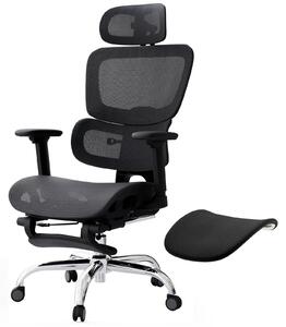 Sedia da ufficio ergonomica con poggiapiedi e schienale regolabile