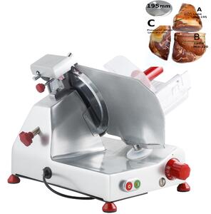 Affettatrice domestica a Gravit� FAC F195 AF con affilatoio fisso lama 52x36xh31,5 cm - Lama 195 mm in lega leggera di alluminio