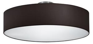 Trio Leuchten - Plafoniera moderna rotonda I Lampada da soffitto I Lampada I Luce in nichel opaco con paralume nero - HotelI 3 luci I Soggiorno I Camera da letto - Tessile rotondo - LED adatto E27