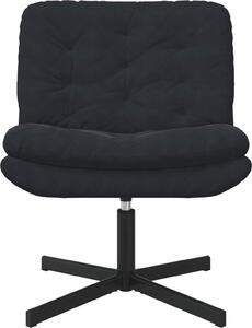 VidaXL Sedia girevole rilassante nera 63 x 75 x 76 cm Velluto