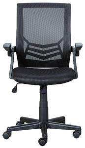 Sedia da ufficio ergonomica con rivestimento in rete, colore nero