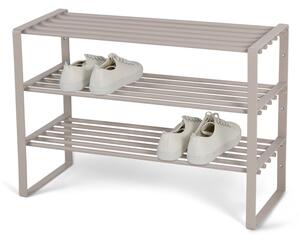 Scarpiera in metallo grigio-beige Rex - Spinder Design