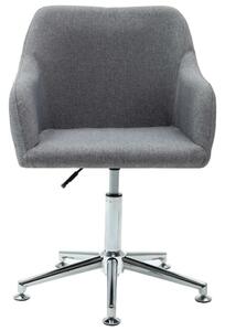 VidaXL Sedia da ufficio girevole in tessuto grigio chiaro