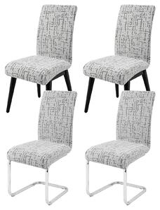 Solidchoice - Set universale per coperture di sedie - Elasticizzato, rimovibile e lavabile - Grigio chiaro