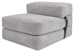 Pouf letto sfoderabile 70x190 cm BANANAIR grigio chiaro