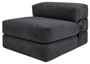 Pouf letto sfoderabile 70x190 cm BANANAIR grigio scuro