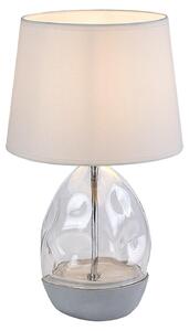 Rabalux 74227 Lampada da tavolo Apolonia E27 1x MAX 40 vetro tessile bianco