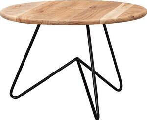 Tavolino 60x39,5x60 cm Tavolino in legno massiccio di acacia / metallo | Wohnling