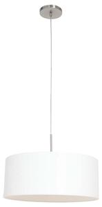 Lampada a sospensione, corda bianca, colore acciaio, D 50 cm