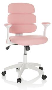 Hjh OFFICE sedia girevole per bambini KID ERGOLINO W sedia da scrivania per bambini regolabile in altezza con braccioli in tessuto
