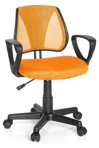 Hjh OFFICE sedia girevole per bambini KIDDY CD sedia da scrivania per bambini regolabile in altezza con braccioli tessuto / rete