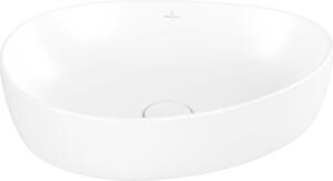 V&B lavabo da appoggio ANTAO 51x40cm, asimmetrico, senza sfioratore, bianco C-plus