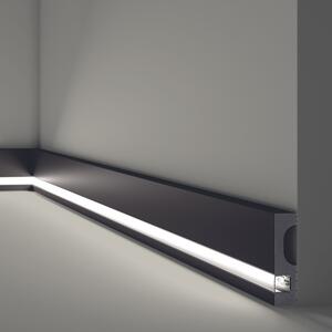 Modanatura a pavimento NMC IL11 BLACK WALLSTYL Noel Marquet Modanatura decorativa Modanatura decorativa Illuminazione indiretta stile moderno colore nero 2 m