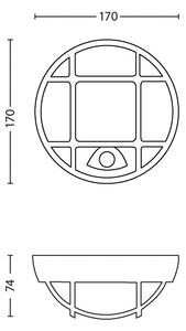 Philips 17319/30/16 - Applique a LED da esterno con sensore EAGLE 1xLED/3W