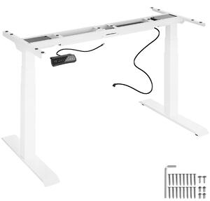 Tectake telaio per scrivania denis 110-190 x 68 x 58-123 cm - bianco