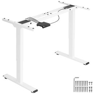 Tectake telaio per scrivania regolabile in altezza melville 110-168 x 60 x 70-119cm - bianco