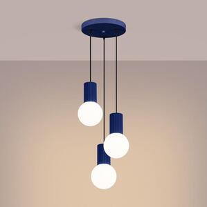 Sollux SL.1740 - Lampadario a sospensione con filo HALO 3xG9/8W/230V diametro 25 cm blu