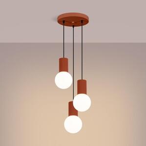 Sollux SL.1730 - Lampadario a sospensione con filo HALO 3xG9/8W/230V diametro 25 cm arancione